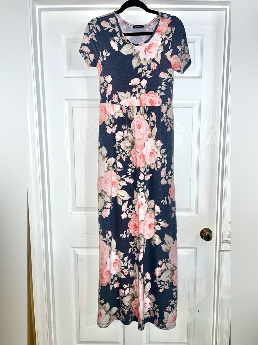 HEIMISH U.S.A. Navy and Pink Floral Maxi Dress